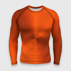 Рашгард мужской Оранжевый волнообразный дисковый узор, цвет: 3D-принт