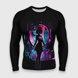 Мужской рашгард Silhouette of a cute anime girl