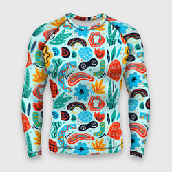 Рашгард мужской Colorful patterns, цвет: 3D-принт