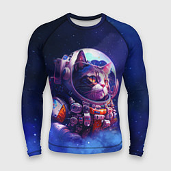 Рашгард мужской Кот в космическом скафандре, цвет: 3D-принт