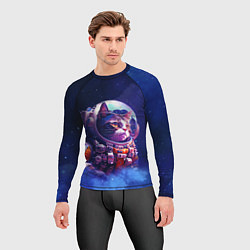 Рашгард мужской Кот в космическом скафандре, цвет: 3D-принт — фото 2
