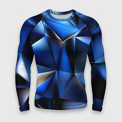 Рашгард мужской Polygon blue abstract, цвет: 3D-принт