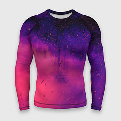 Рашгард мужской Фиолетовый космос, цвет: 3D-принт