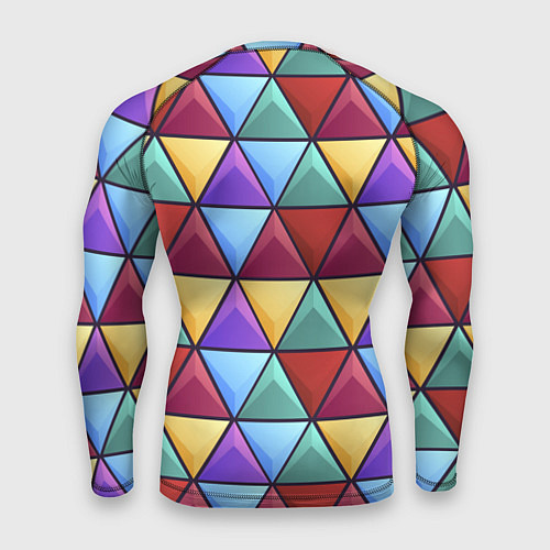 Мужской рашгард Геометрический красочный паттерн / 3D-принт – фото 2
