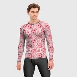 Рашгард мужской Розовые цветы узор, цвет: 3D-принт — фото 2