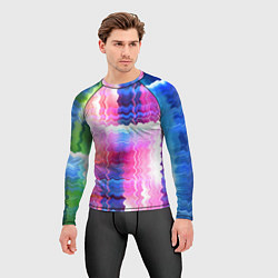 Рашгард мужской Абстрактные линии сайфай, цвет: 3D-принт — фото 2