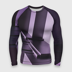 Рашгард мужской Фиолетовая геометрия, цвет: 3D-принт
