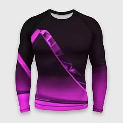 Рашгард мужской Фиолетовая мрачная геометрическая фигура, цвет: 3D-принт