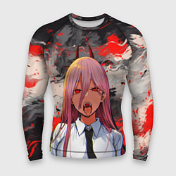 Рашгард мужской Демон Пауэр - Человек бензопила, цвет: 3D-принт