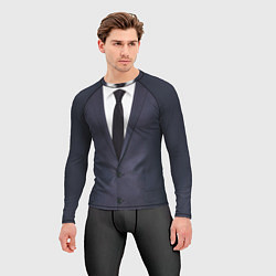 Рашгард мужской Деловой пиджак с рубашкой, цвет: 3D-принт — фото 2