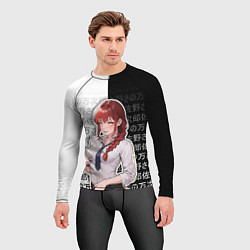 Рашгард мужской Макима и иероглифы, цвет: 3D-принт — фото 2