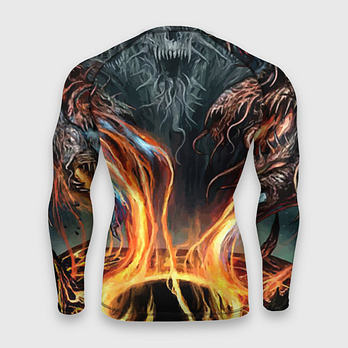 Мужской рашгард Гомер Симпсон играет на гитаре / 3D-принт – фото 2