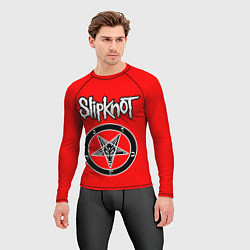 Рашгард мужской Slipknot - пентаграмма, цвет: 3D-принт — фото 2