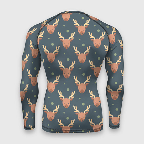 Мужской рашгард Паттерн милый лось / 3D-принт – фото 2