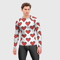 Рашгард мужской Pixel heart, цвет: 3D-принт — фото 2