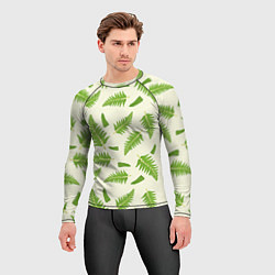 Рашгард мужской Лесной зеленый папоротник, цвет: 3D-принт — фото 2