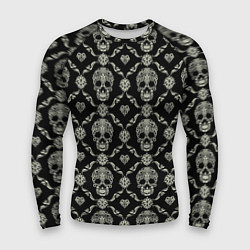 Мужской рашгард Узор с черепами Pattern with skulls