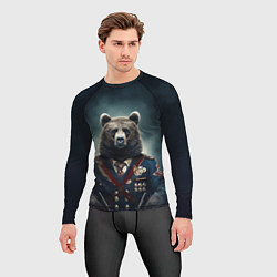 Рашгард мужской Русский медведь от нейросети, цвет: 3D-принт — фото 2