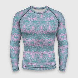 Мужской рашгард Voilet flower pattern
