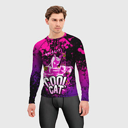 Рашгард мужской Jo Jo - Королева убийца cool cat, цвет: 3D-принт — фото 2