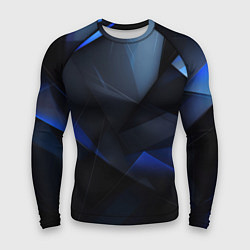 Рашгард мужской Черная и голубая текстура, цвет: 3D-принт