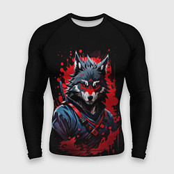 Рашгард мужской Волк-самурай, цвет: 3D-принт