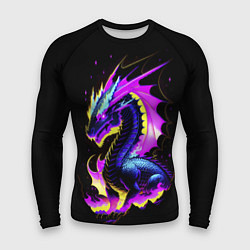 Рашгард мужской Неоновый космический дракон, цвет: 3D-принт