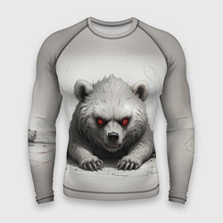 Рашгард мужской Агрессивный медвежонок, цвет: 3D-принт
