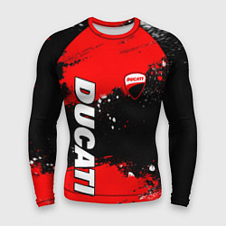 Мужской рашгард Ducati - красная униформа с красками