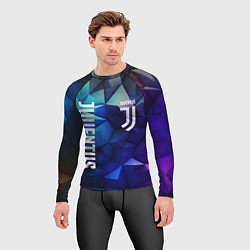 Рашгард мужской Juventus logo blue, цвет: 3D-принт — фото 2
