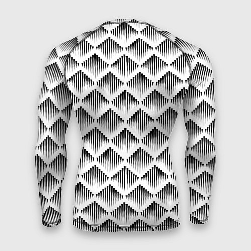 Мужской рашгард Ромбы из черных треугольников / 3D-принт – фото 2