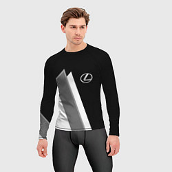 Рашгард мужской Лексус - спортивный серый, цвет: 3D-принт — фото 2