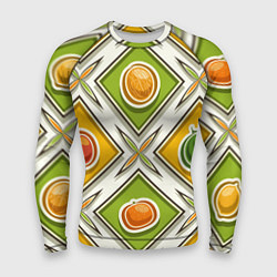 Мужской рашгард Fruits and berries pattern