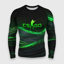 Мужской рашгард CSGO neon green logo