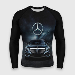 Рашгард мужской Mercedes Benz black, цвет: 3D-принт