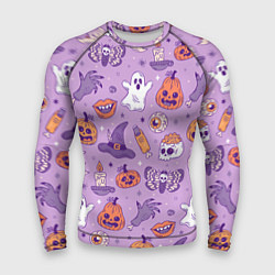 Рашгард мужской Halloween pattern арт, цвет: 3D-принт