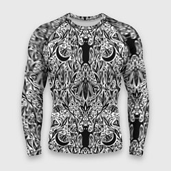 Рашгард мужской Bats and moths - gothic pattern, цвет: 3D-принт