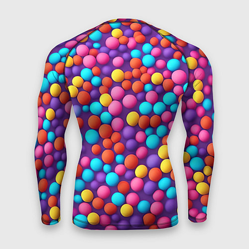 Мужской рашгард Паттерн разноцветные шарики - нейросеть / 3D-принт – фото 2