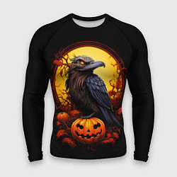 Рашгард мужской Halloween - ворон и тыква, цвет: 3D-принт