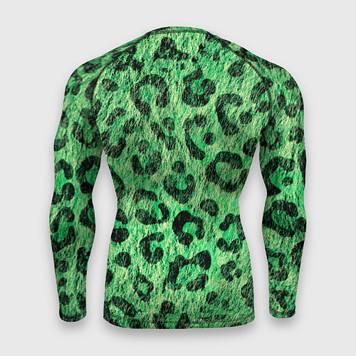 Мужской рашгард Зелёный леопард паттерн / 3D-принт – фото 2