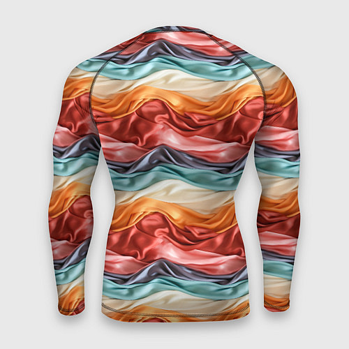 Мужской рашгард Разноцветные полосы текстура ткани / 3D-принт – фото 2