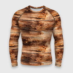 Рашгард мужской Старая деревянная обшивка, цвет: 3D-принт