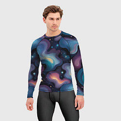 Рашгард мужской Космические волны и звездная пыль, цвет: 3D-принт — фото 2