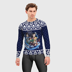 Рашгард мужской Demon slayer sweater, цвет: 3D-принт — фото 2