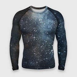 Рашгард мужской Темное космическое звездное небо, цвет: 3D-принт