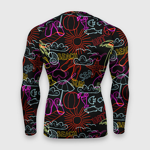 Мужской рашгард Beach pattern / 3D-принт – фото 2