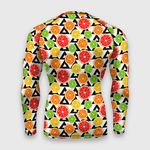 Мужской рашгард Citrus pattern / 3D-принт – фото 2