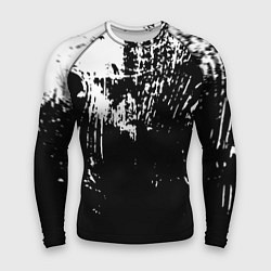 Мужской рашгард Черно-белый гранж текстуры дерева