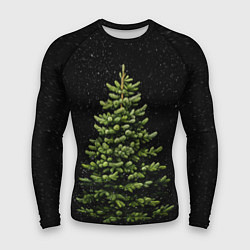 Рашгард мужской Ель на темном фоне, цвет: 3D-принт