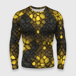 Мужской рашгард Жёлтый трескающийся камень